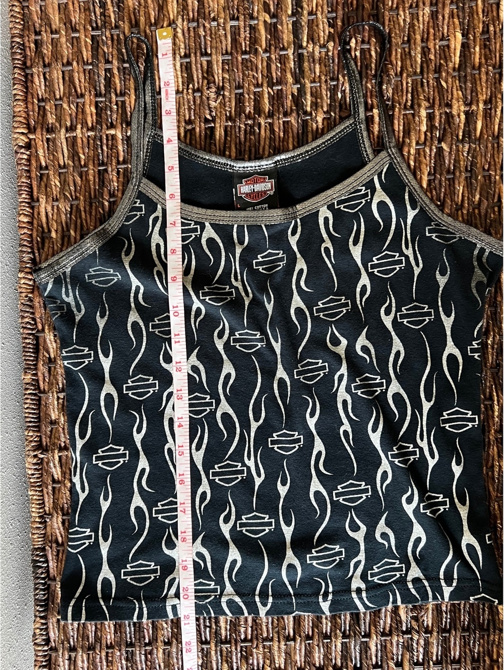 Vintage Y2K Harley-Davidson All Over Flame Cami Tank Top - Picture 5 of 6